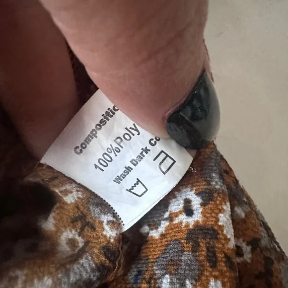 Girls Brown Floral Ruffle Skirt – Youth Size M, Elastic Waist, Boho - Picture 4 of 6